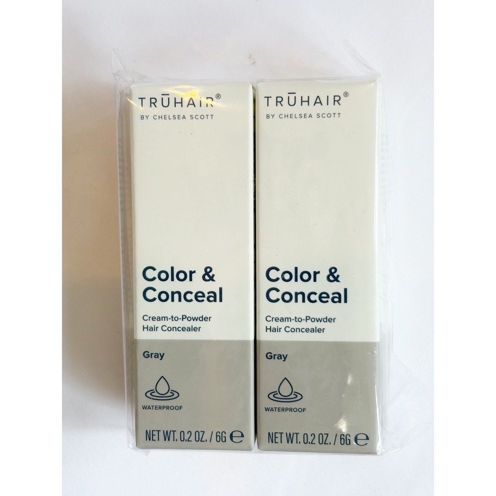 TruHair Cream to Powder Gray Hair Color & Conceal 2 PACK NIB Sealed